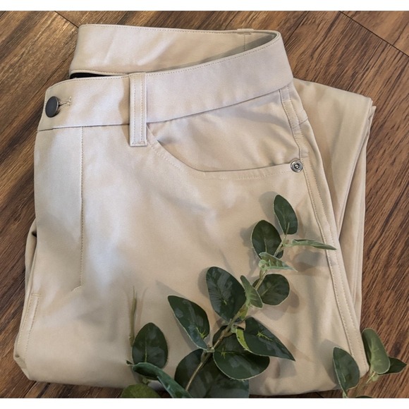 Lululemon Commission Pants Mens 29x30 Beige Activewear Chino ABC Khaki - Picture 1 of 6